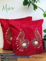 Peacock Velvet Cushion Cover