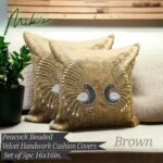 Peacock Velvet Cushion Cover - Image 3