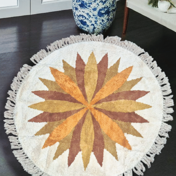 Mandala Cotton Tufted Printed Rug