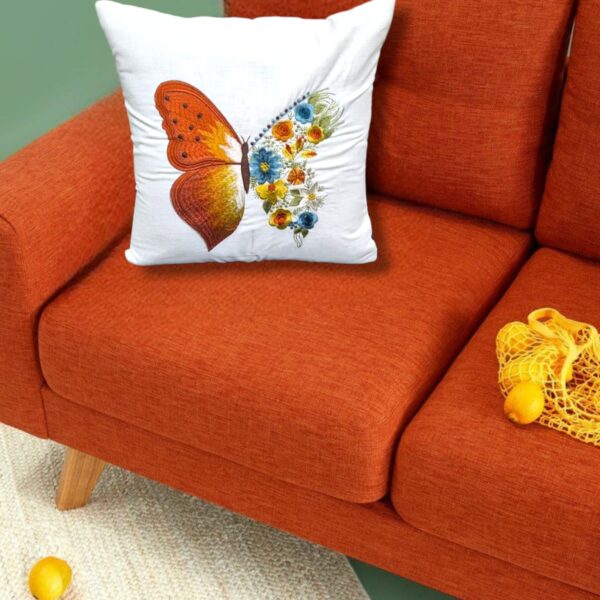 Butterfly Embroidery Cushion Cover