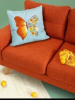 Butterfly Embroidery Cushion Cover - Image 2