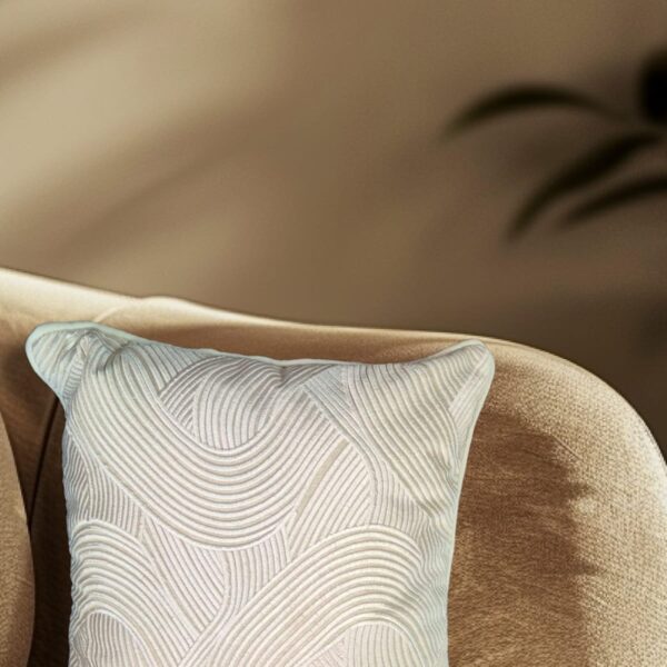 Wavy Lines Embroidery Cushion Cover