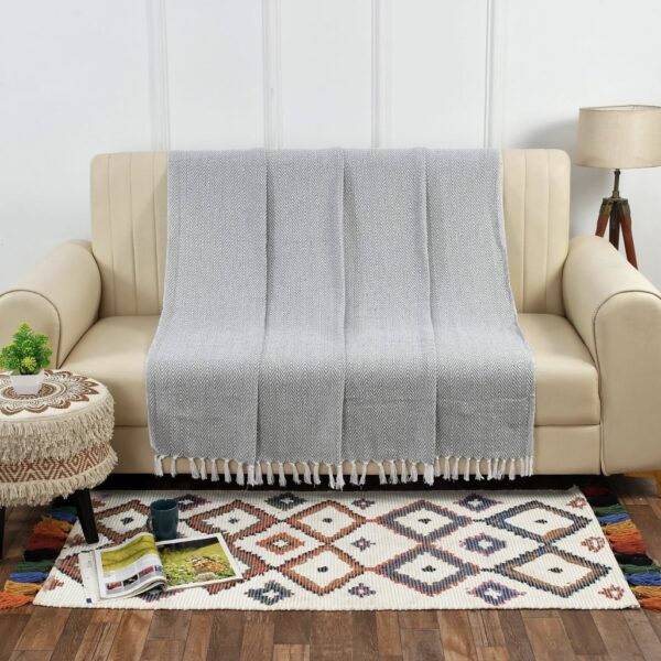 Zig Zag Cotton Woven Sofa Throws