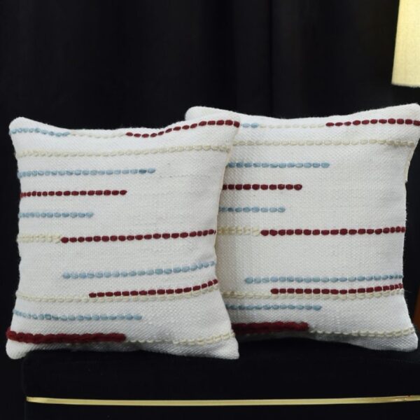 Pit Loom Multi Strips Handwoven Cushion Cover