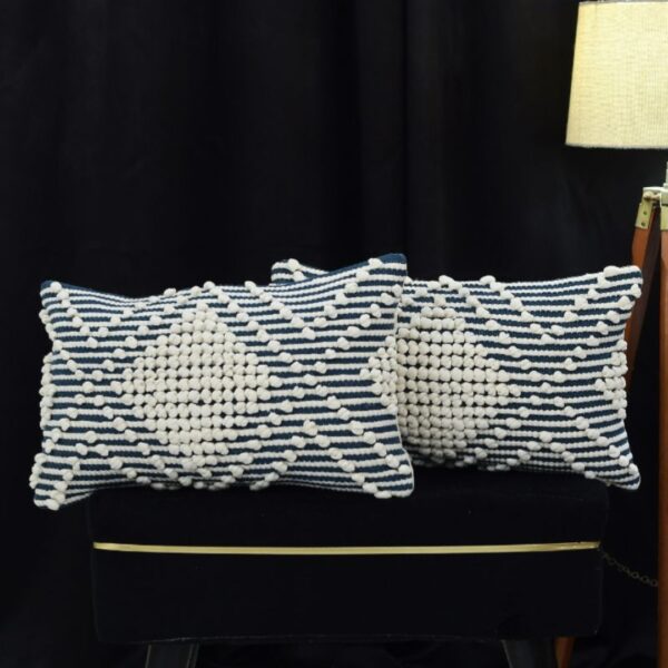 Tribe Loom Blue Handwoven Cushion Cover